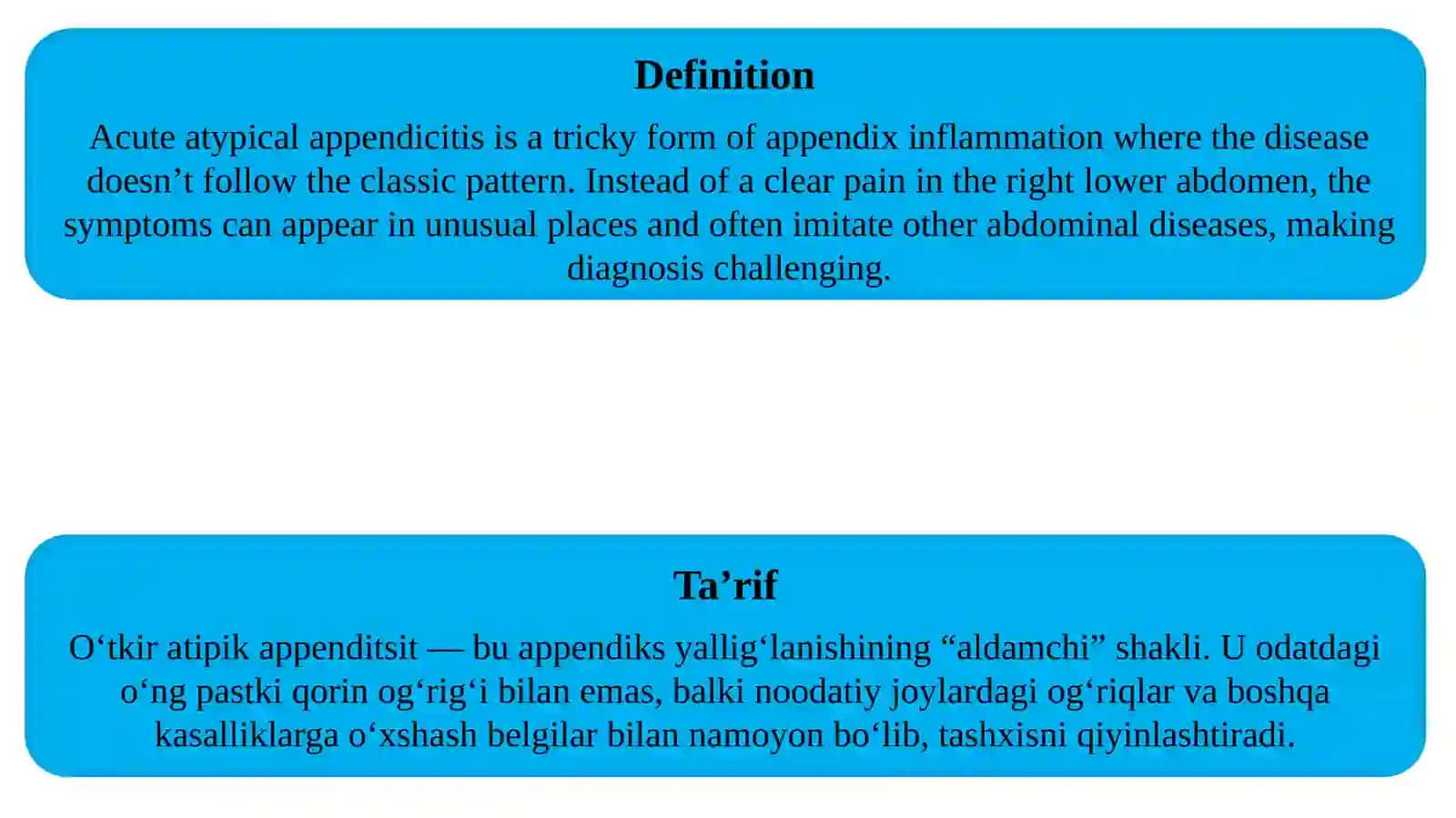 Atypical Acute Appendicitis 3