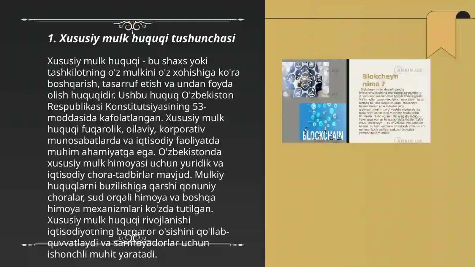 Xususiy va ommaviy mulk huquqi 3