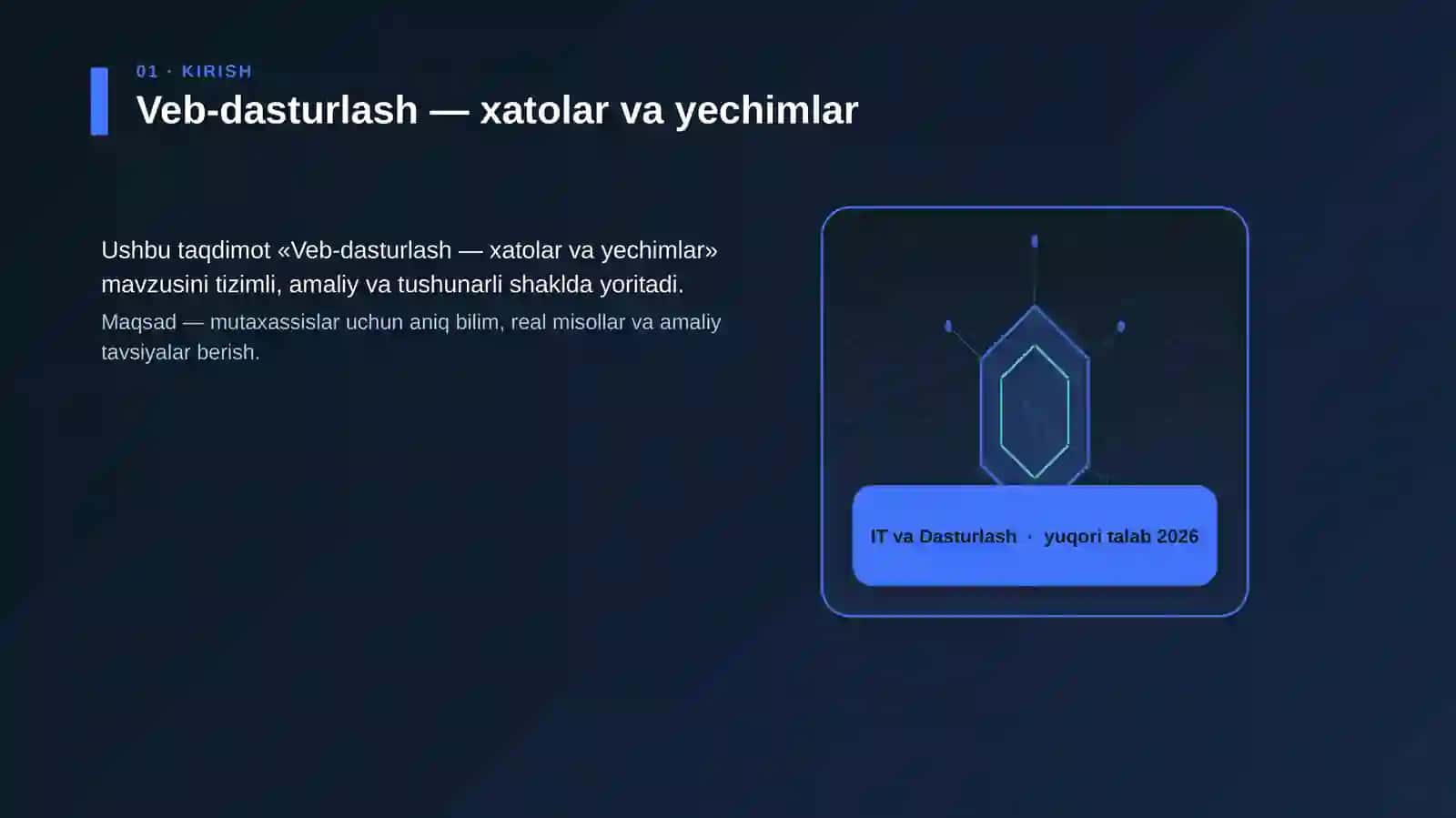 Veb-dasturlash — xatolar va yechimlar 3