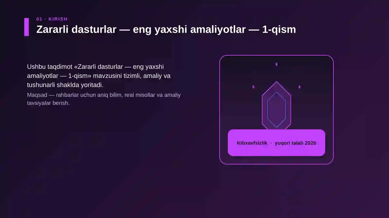 Zararli dasturlar — eng yaxshi amaliyotlar — 1-qism 3