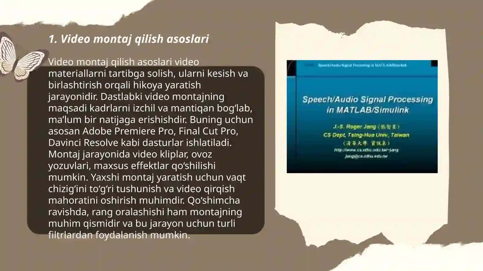 Video montaj qilish asoslari 3