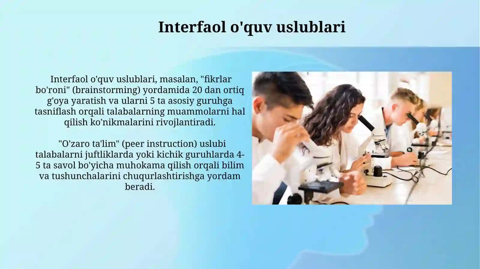 Interfaol o'quv uslublari 3