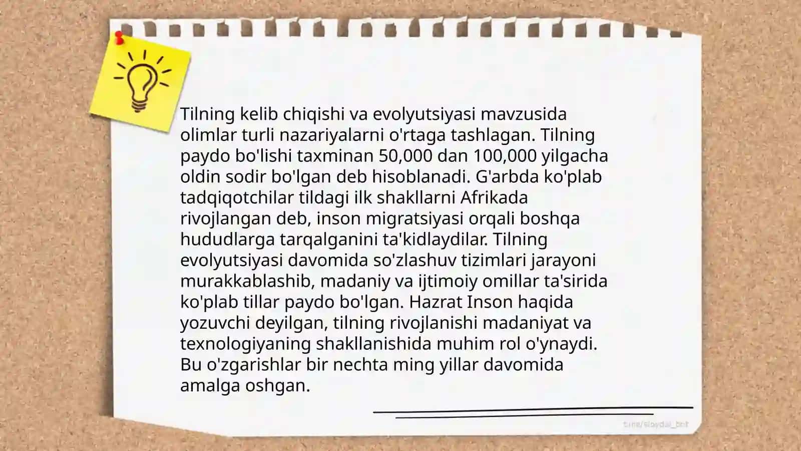 Tilning kelib chiqishi va evolyutsiyasi 3
