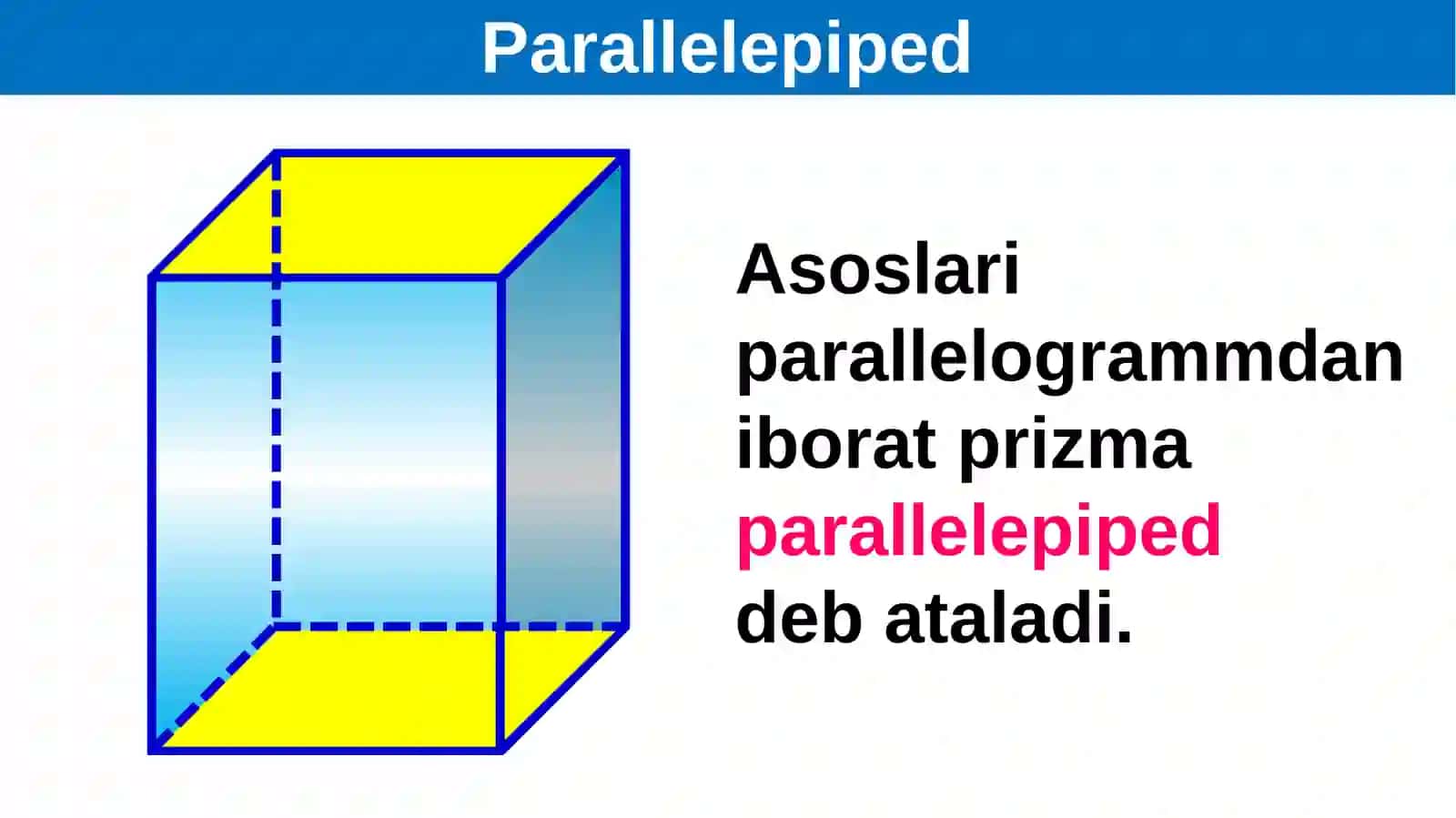 Parallelepiped va kub 3