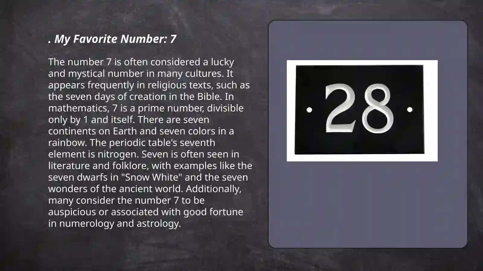 My Favorite Number 3