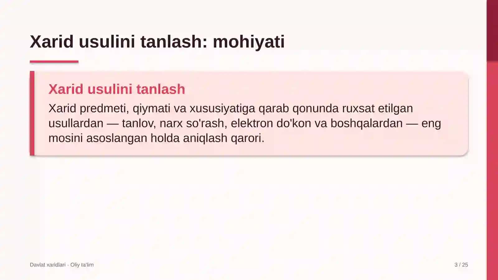 Eshik-rom ishlab chiqarish korxonalarida xarid usulini tanlash 3