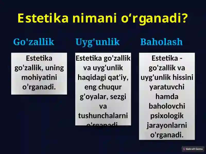 Estetika fanining predmeti 3
