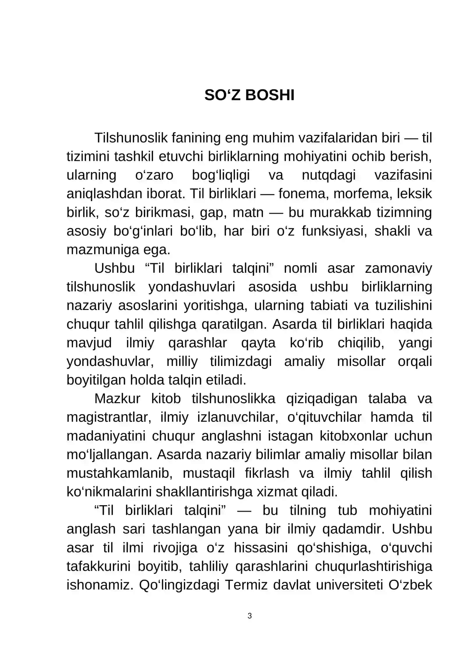Til birliklari talqini 3