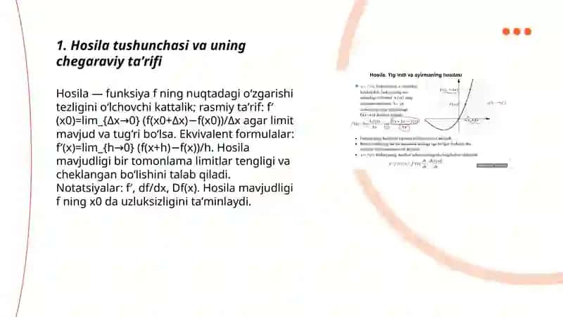 Hosila Tushunchasi 3