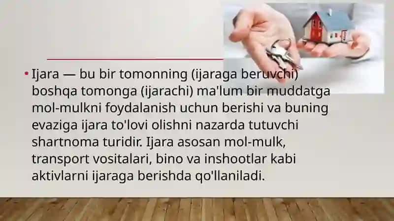 Islom Moliyasida Ijara Shartnomasi va Turlari 3