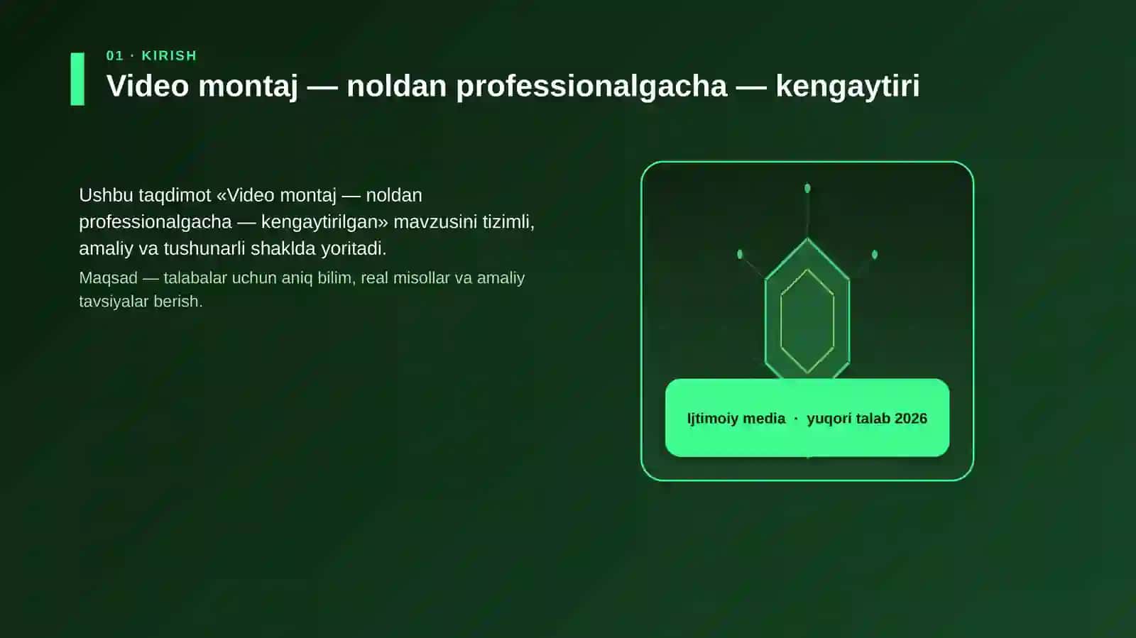 Video montaj — noldan professionalgacha — kengaytirilgan 3