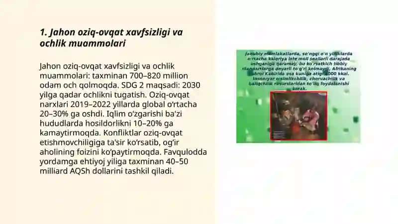 Jahon iqtisodiyotida oziq-ovqat muammosi 3
