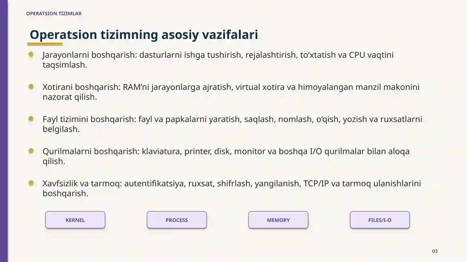 Operatsion tizimlar 3