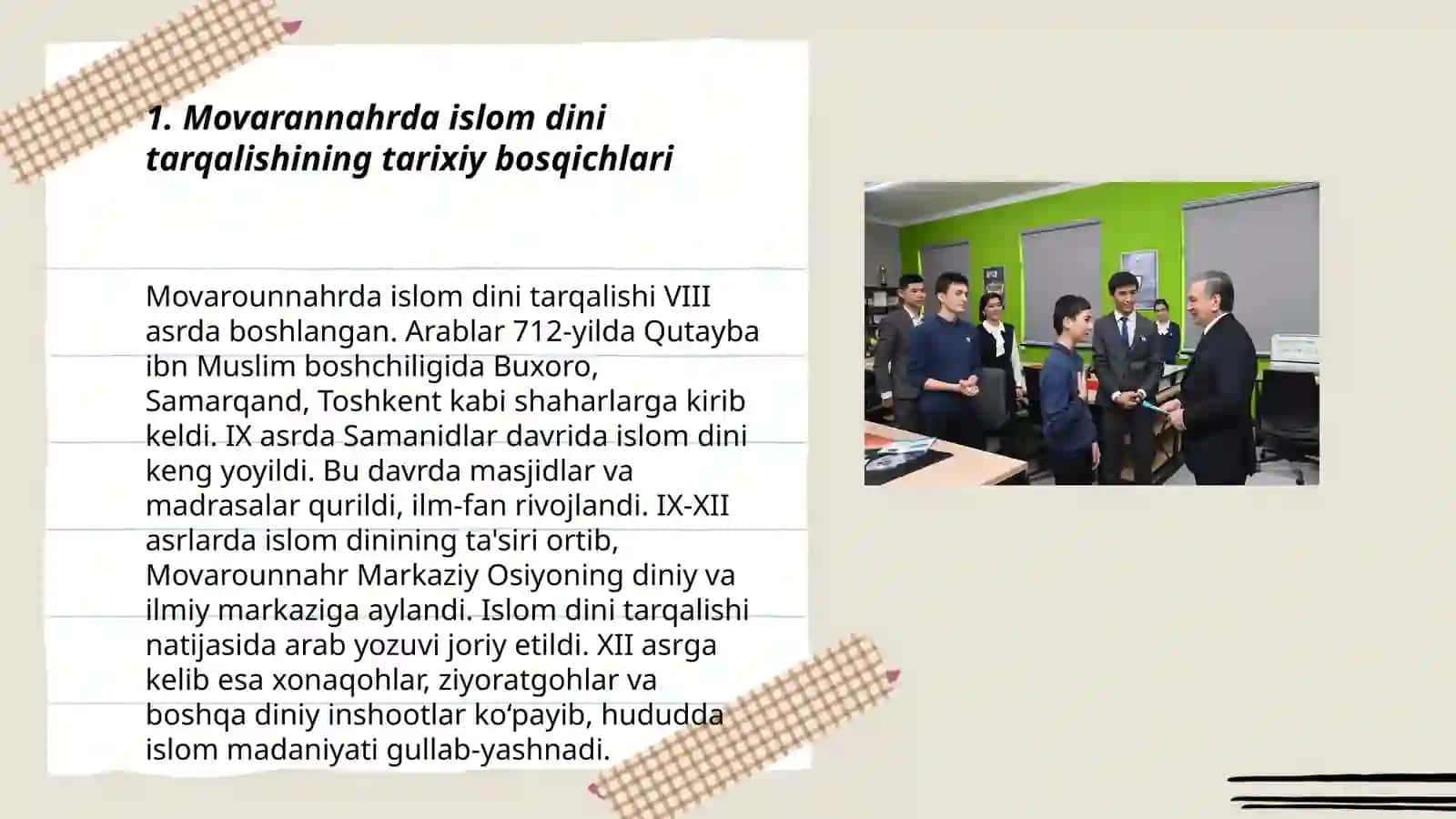 Movarannahrda islom dinining tarqalishi va madrasa talimi shakllanishining ijtimoiy madaniy hayotiga tasiri 3