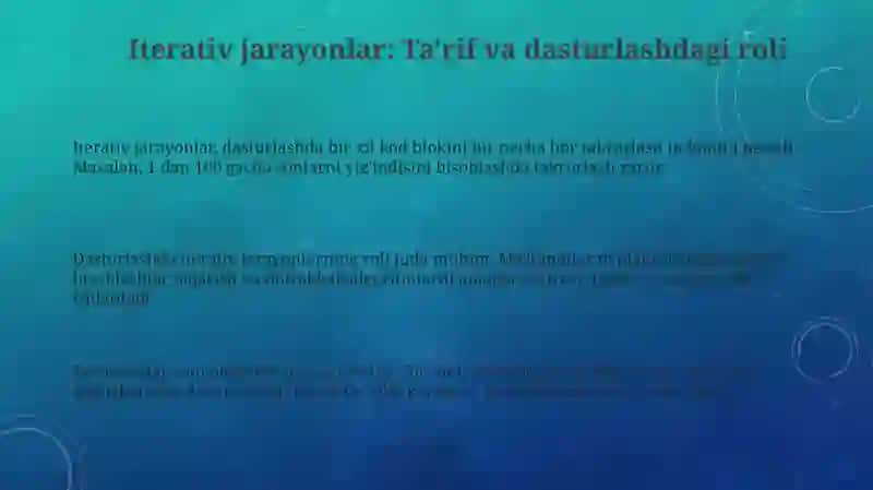 Iterativ jarayonlar 3