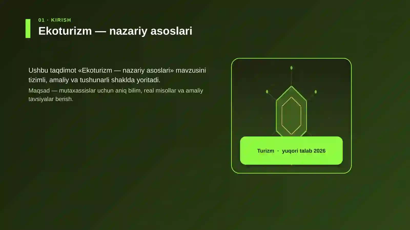 Ekoturizm — nazariy asoslari 3