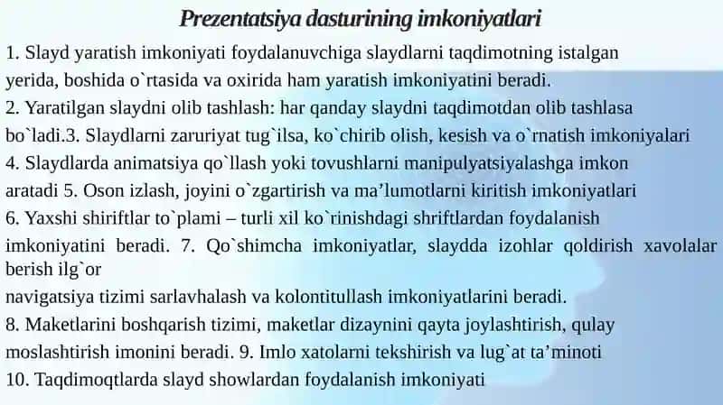 Taqdimotlarni ishlab chiqishning instrumental vositalari 3