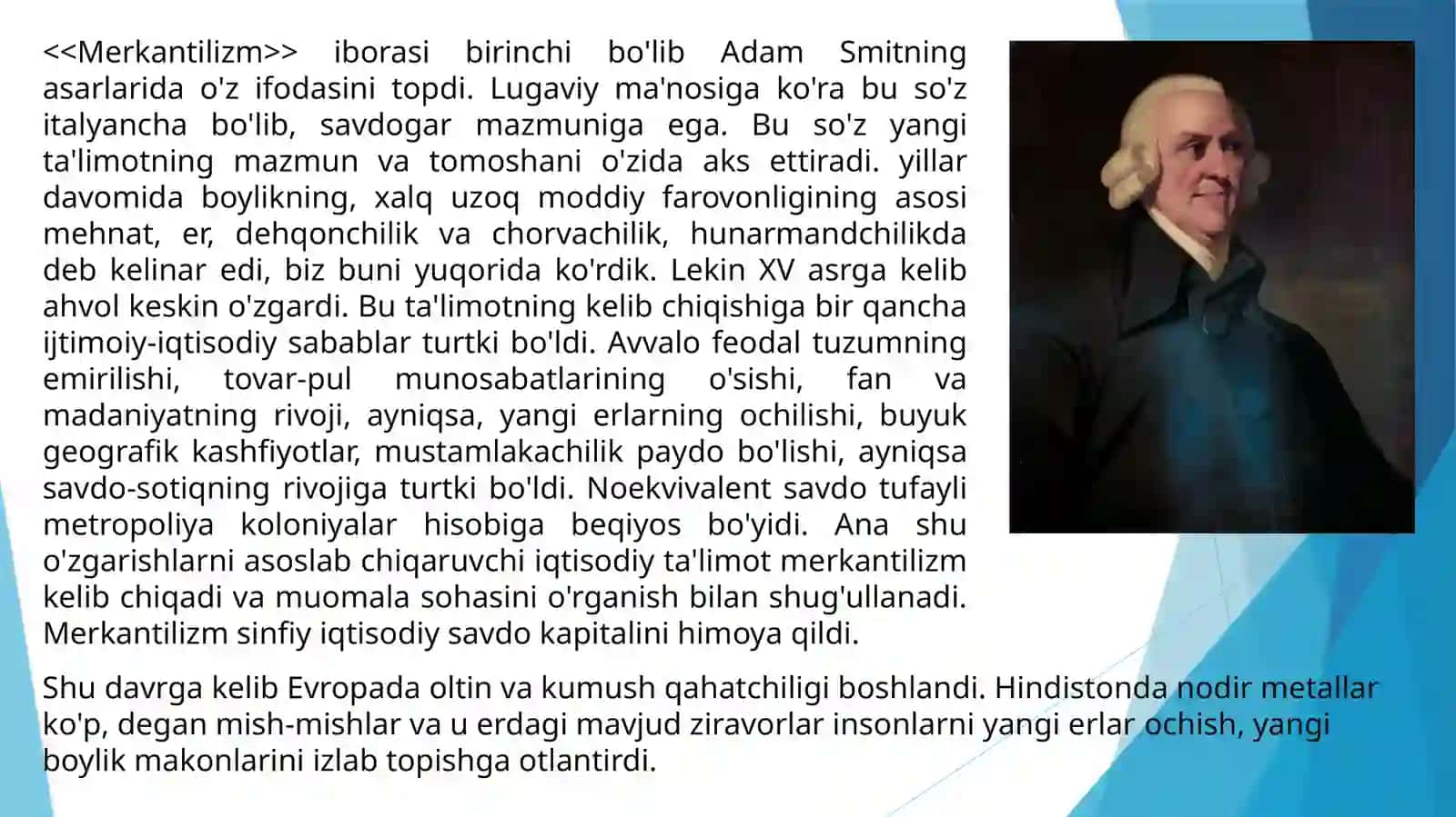 Merkantilizm g'oyasi vujudga kelishining ijtimoiy-iqtisodiy sharoitlari 3