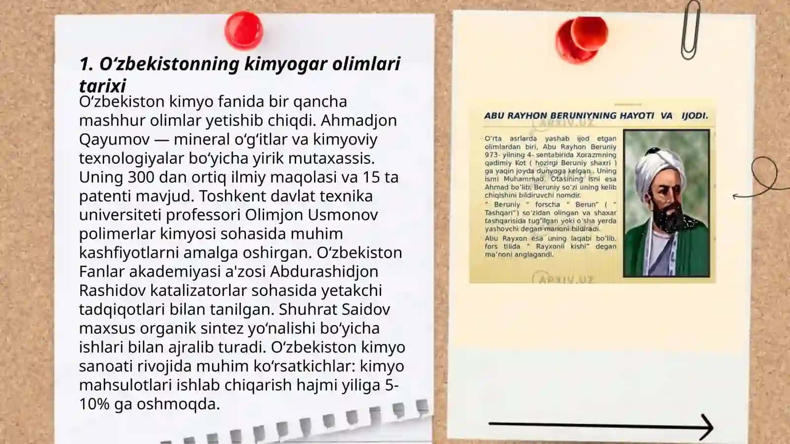 Oʻbekistonning mashhur kimyogar olimlari va ularning ilmiy faoliyati 3