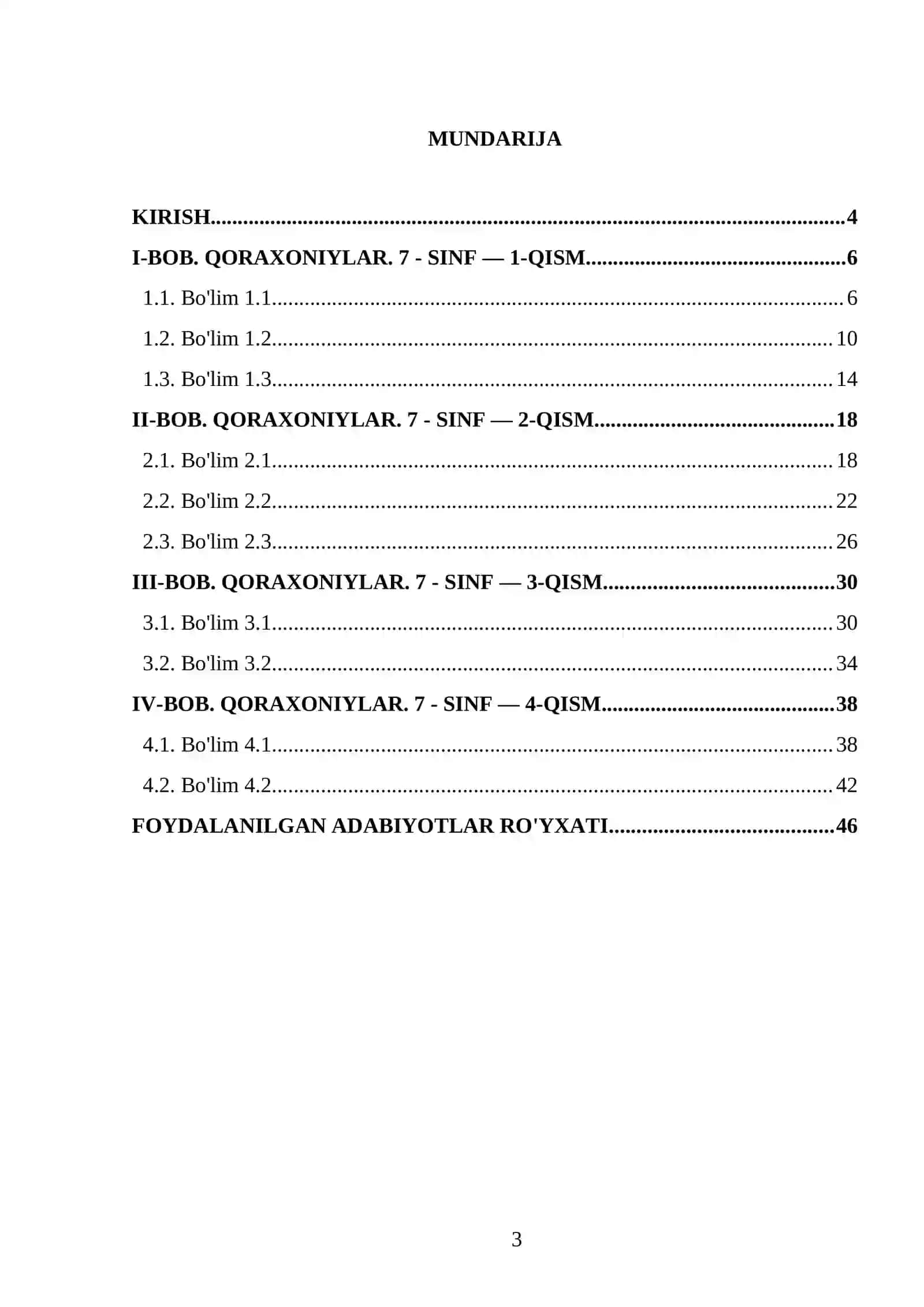 QORAXONIYLAR. 7 - SINF 3