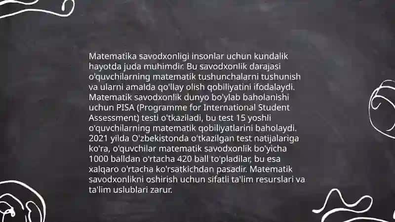 Matematika savodxonligi 3
