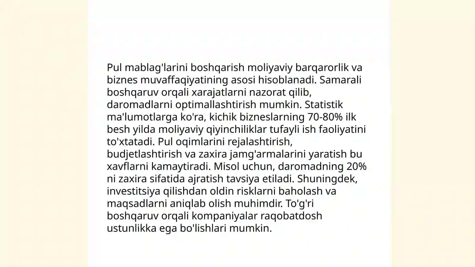 Pul mablag'larini boshqarish 3