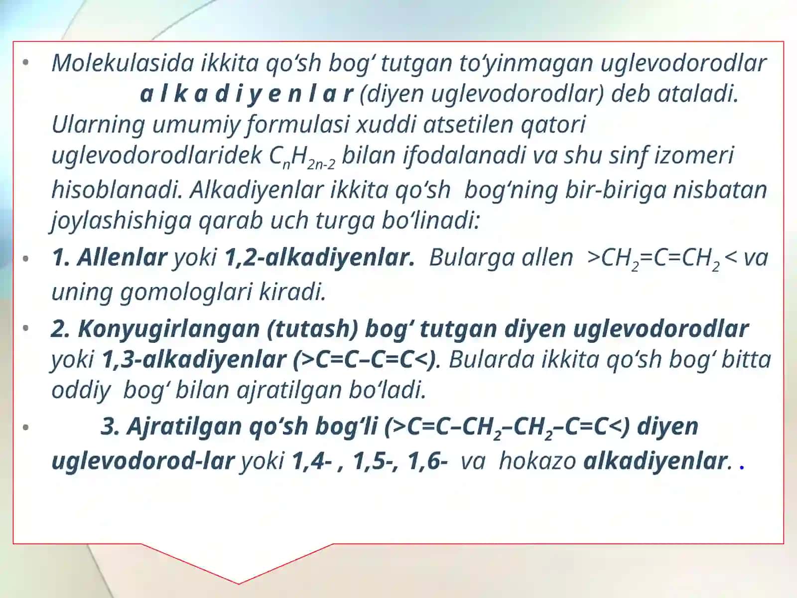 ALKADIYЕNLAR 3