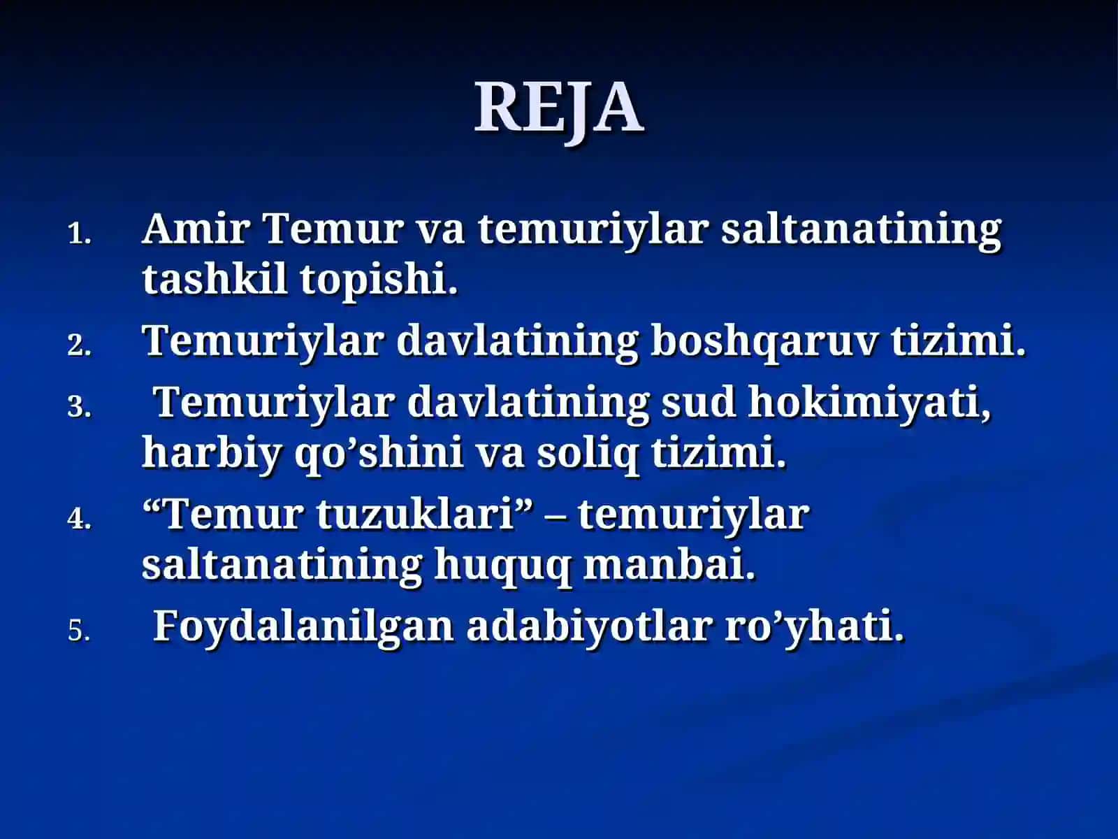 Amir Temur va temuriylar saltanati 3