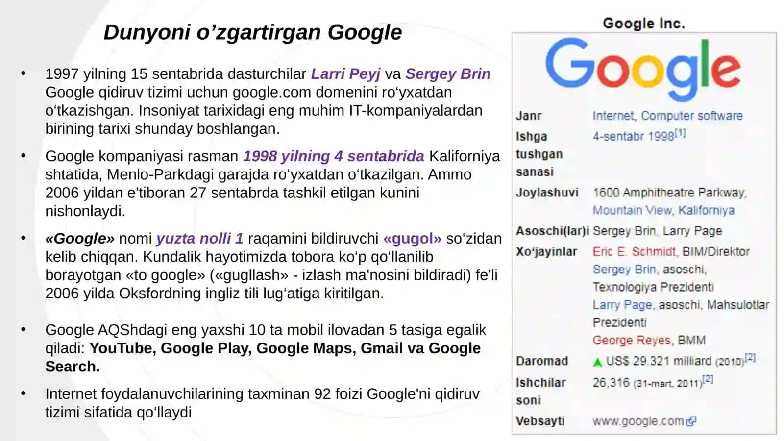 Ta’limda Google xizmatlari 3