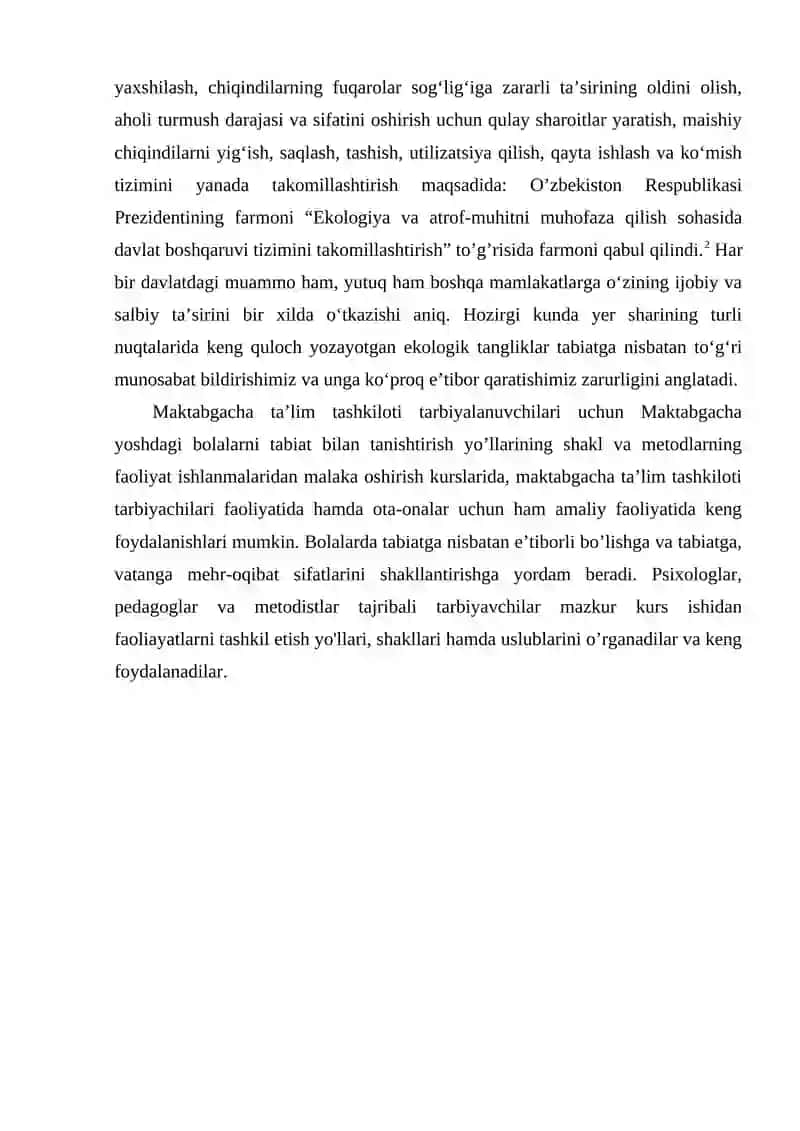 Maktabgacha yoshdagi bolalarni tabiat bilan tanishtirish metodikasi 3