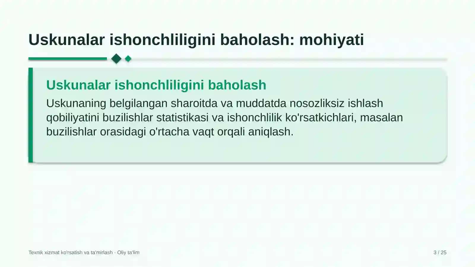 Kabel ishlab chiqarishda uskunalarning ishonchliligini baholash 3