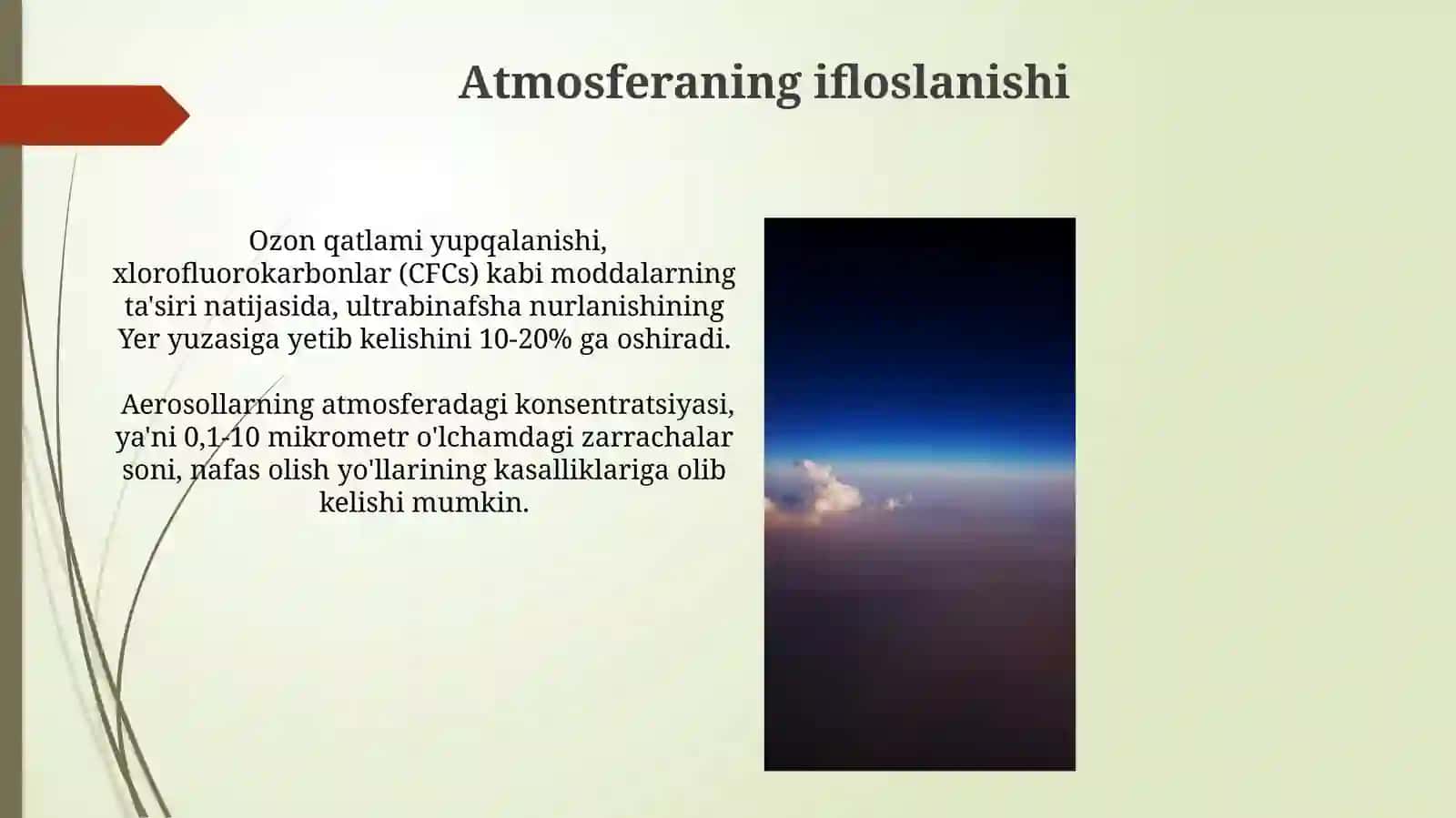 Atmosfera vauning tarkibi 3