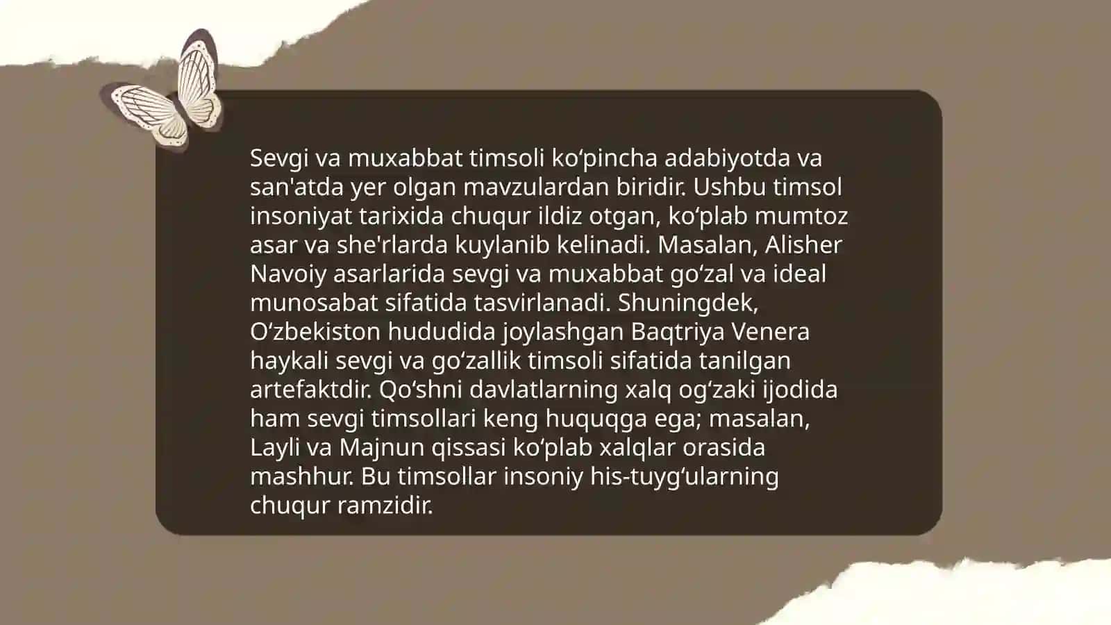 Sevgi va Muxabbat Timsoli 3