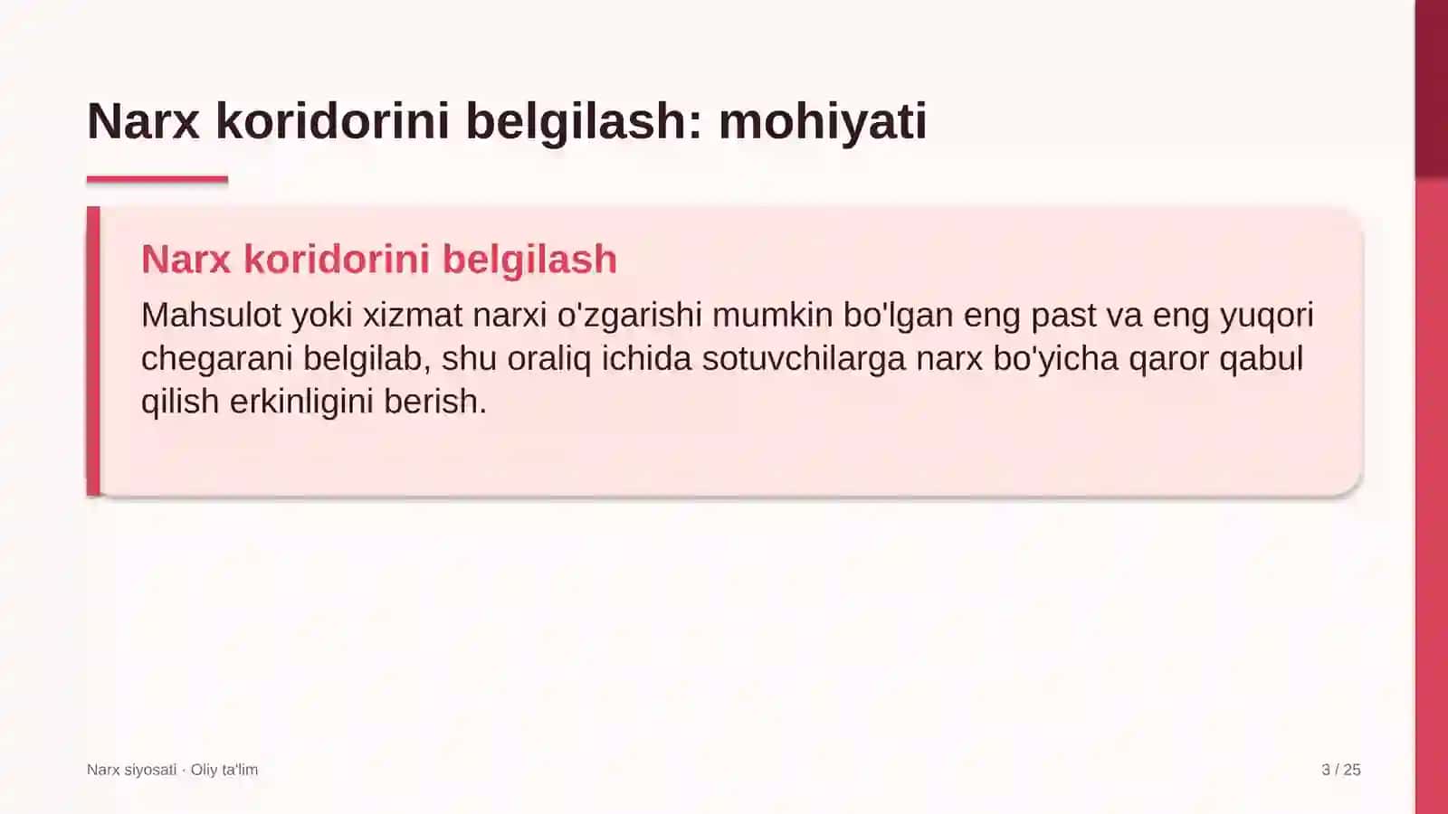Limonchilikda narx koridorini belgilash 3