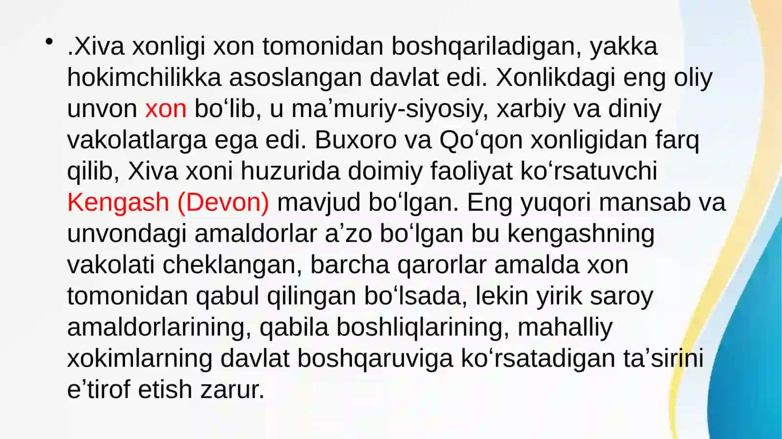 Xiva xonligida kengash 3