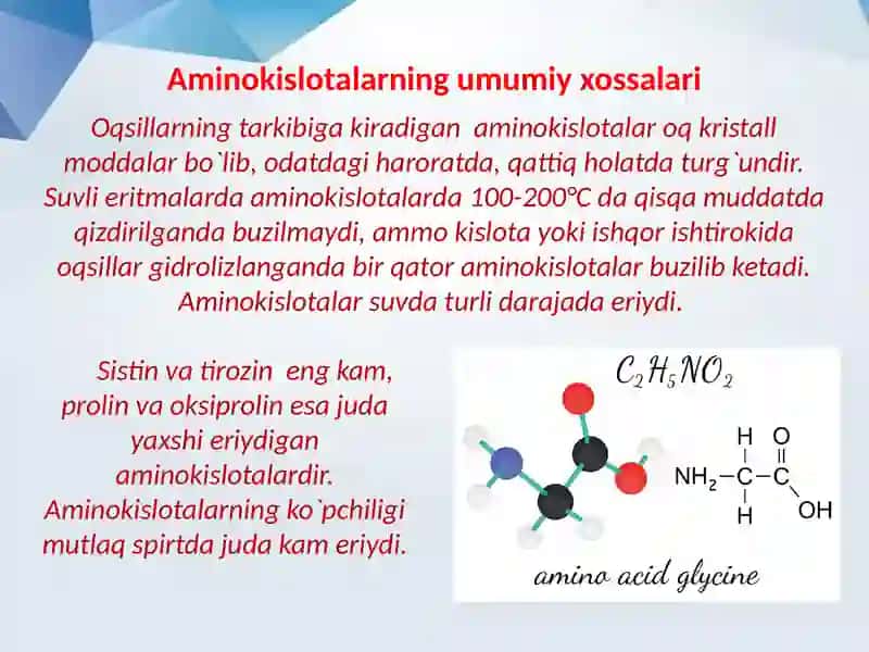 Aminokislotalarning alimashinuvi reaksiyalari 3