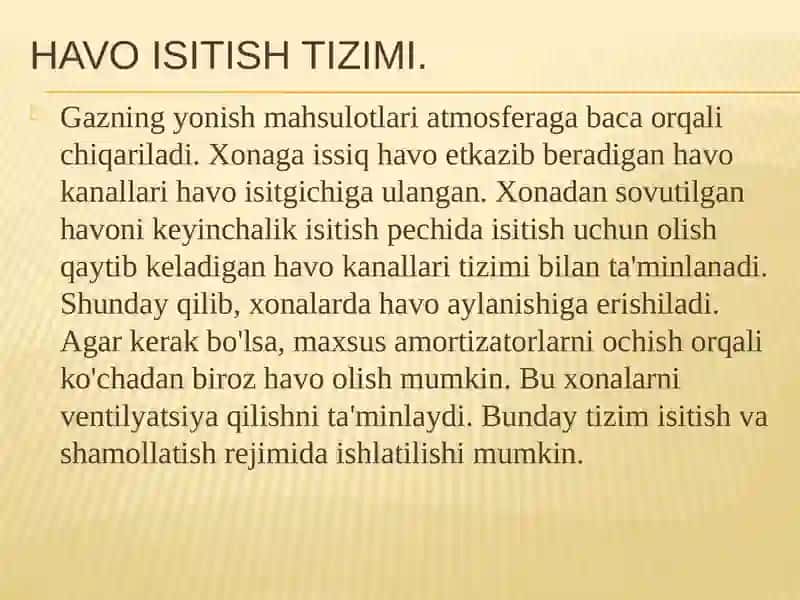 Havo isitish tizimi 3