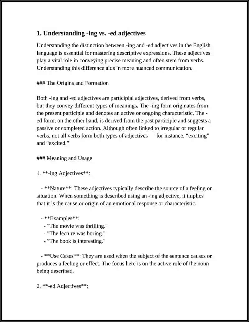 ADJECTIVES ENDING ING AND ED 3
