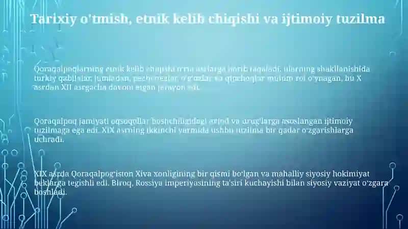Qoraqalpoqlar Madaniyati 3