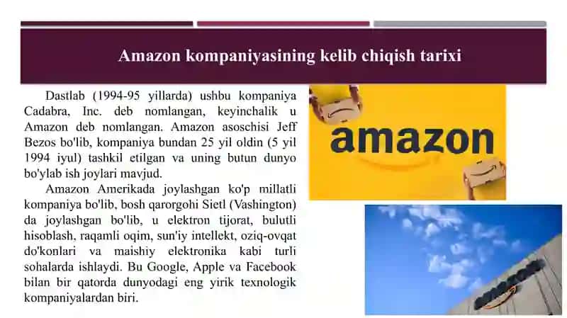Amazon kompaniyasi 3