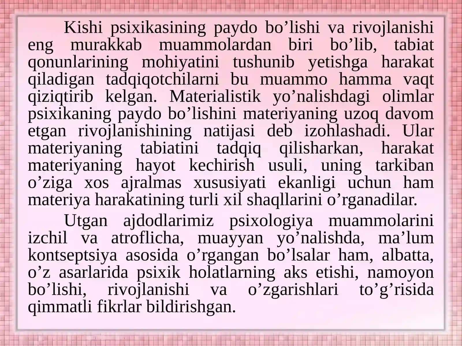 psixika rivojlanishi 3