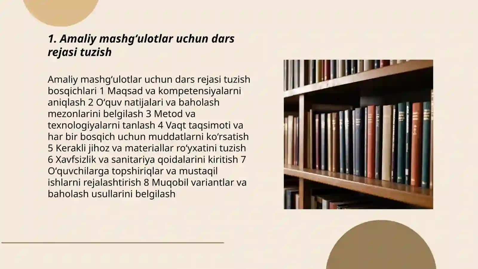 Amaliy mashgʻulotlarga tayyorgarlik koʻrish 3