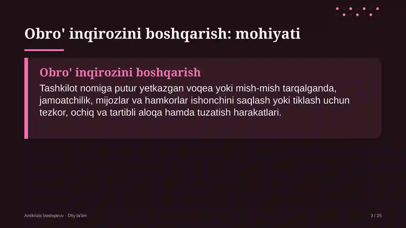 Gaz-kimyo majmualarida obro' inqirozini boshqarish 3