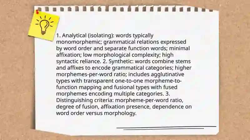 Morphological Typology:Analytical and Syntetic Language Types 3