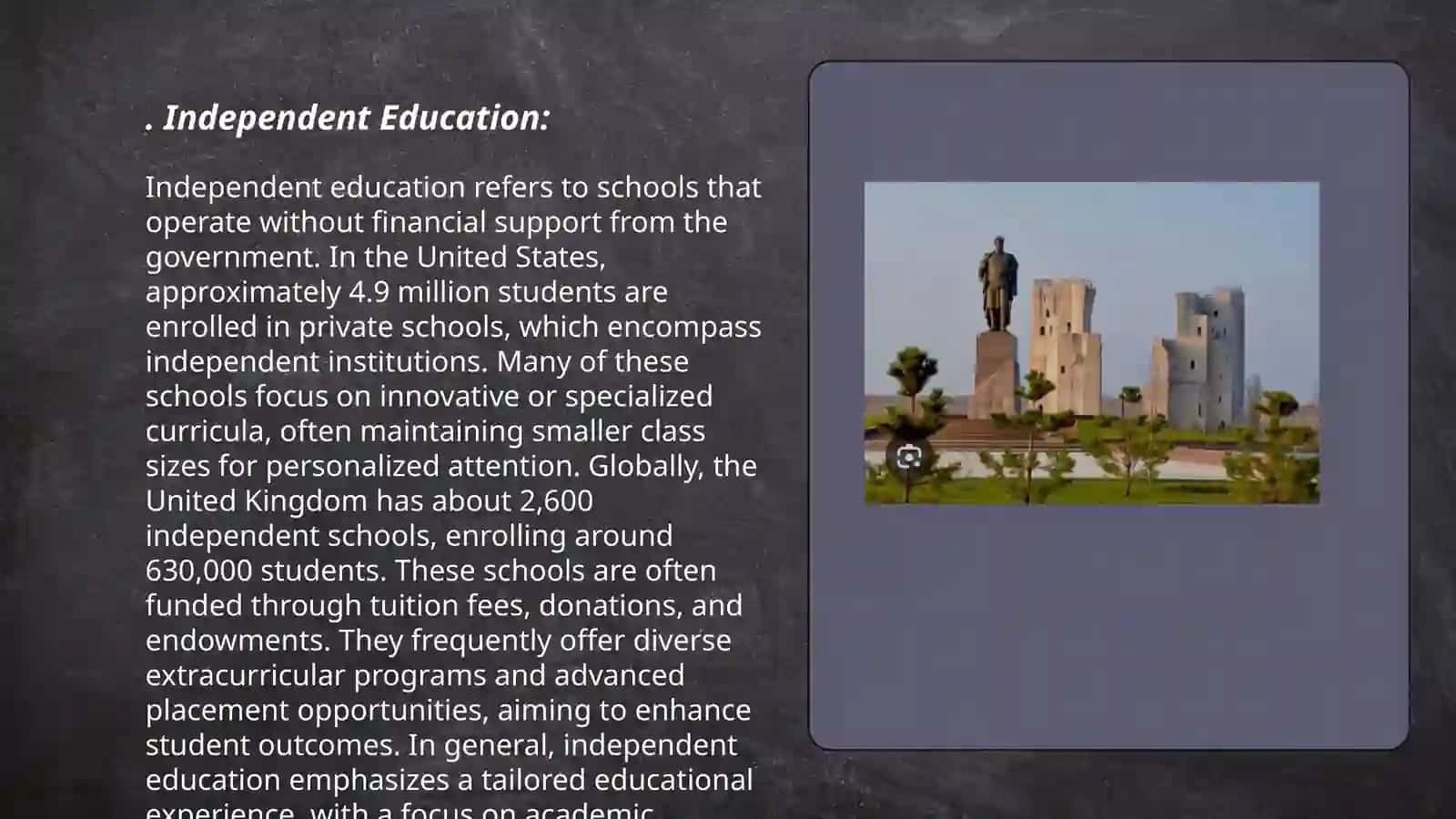 Independent education 3