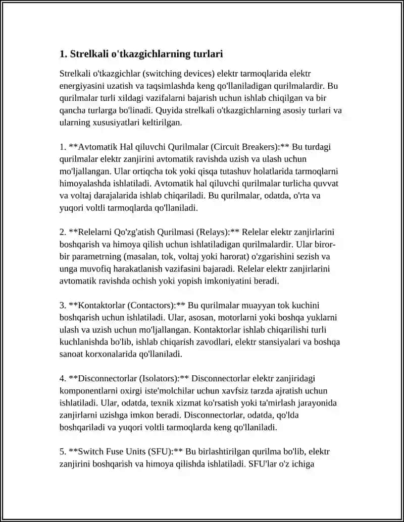 Strelkali o'tkazgichlar 3