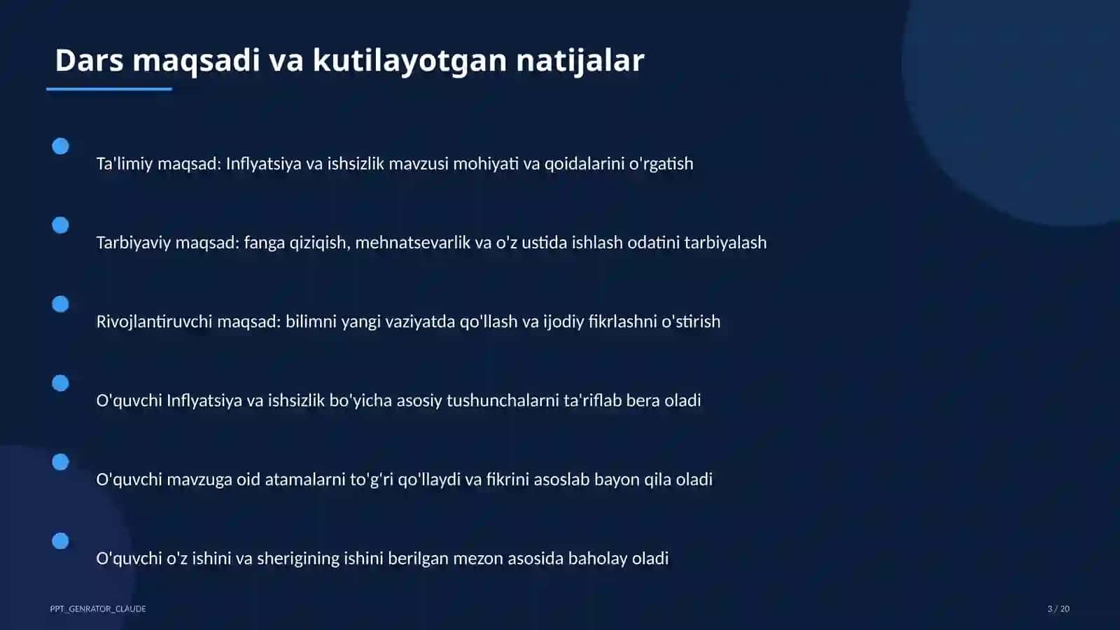 Inflyatsiya va ishsizlik (11-sinf) 3
