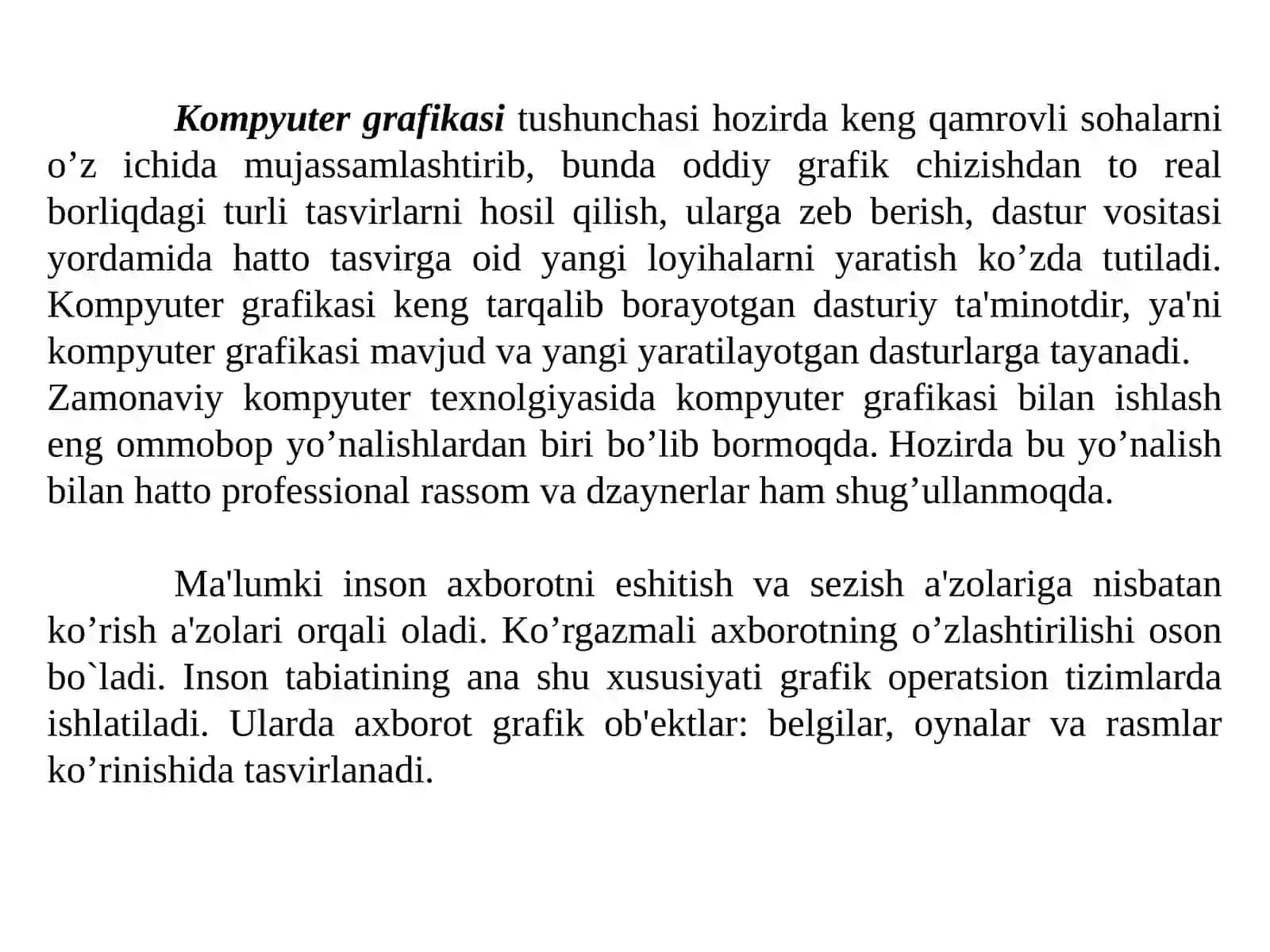 Kompyuter grafikasi 3