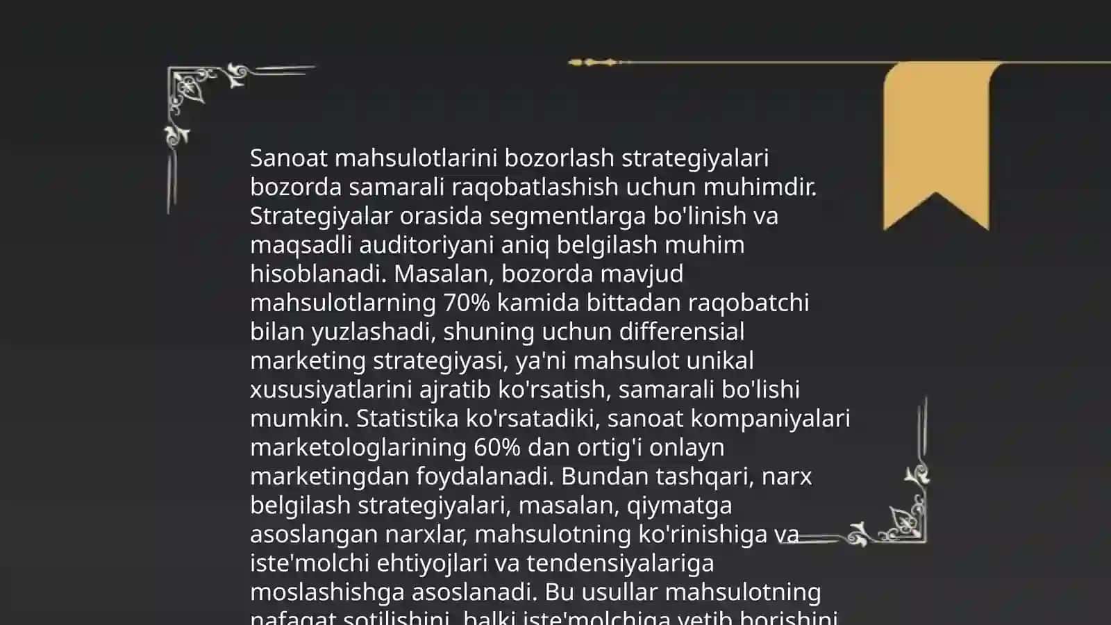 Sanoat korxonalarini marketingini boshqarish 3