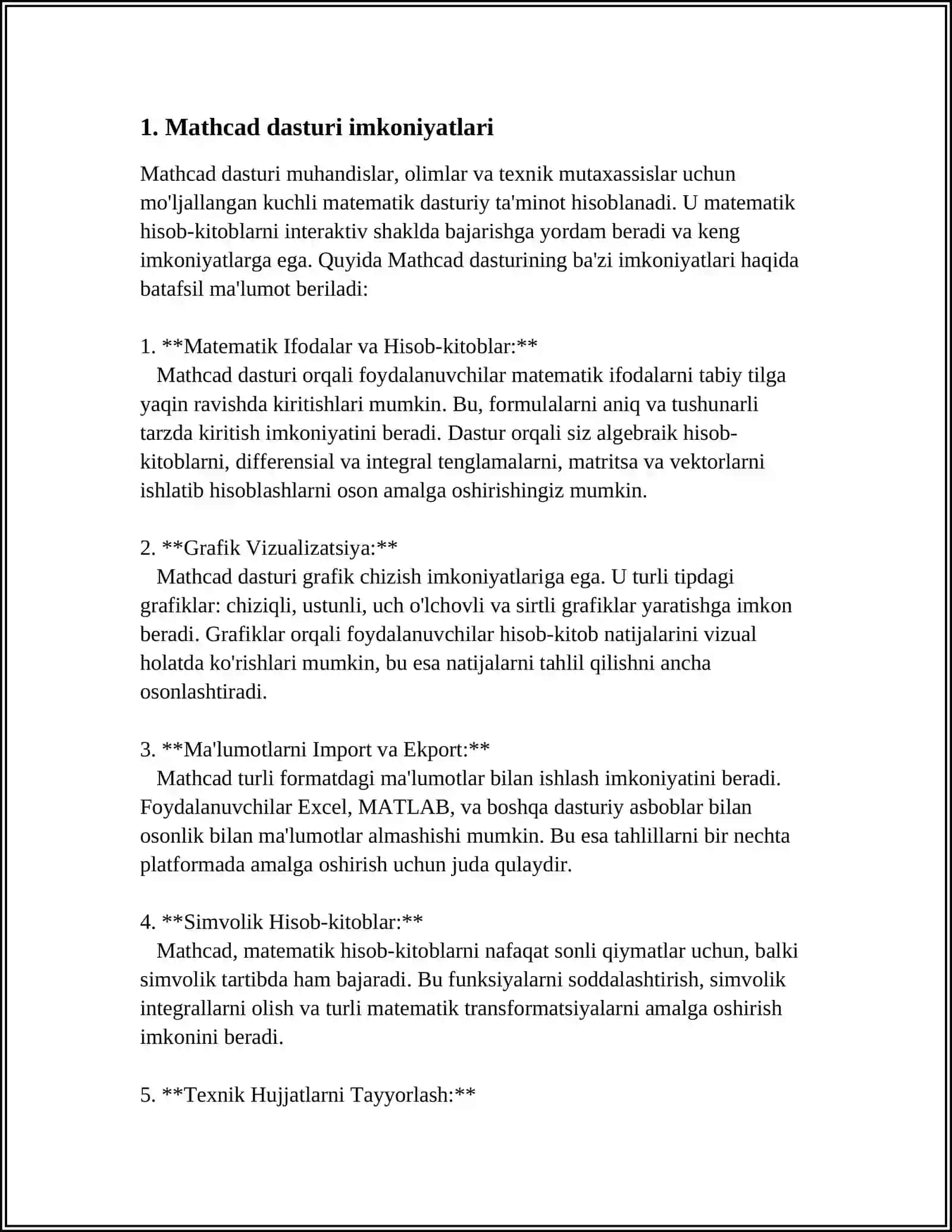 MATHCAD 3